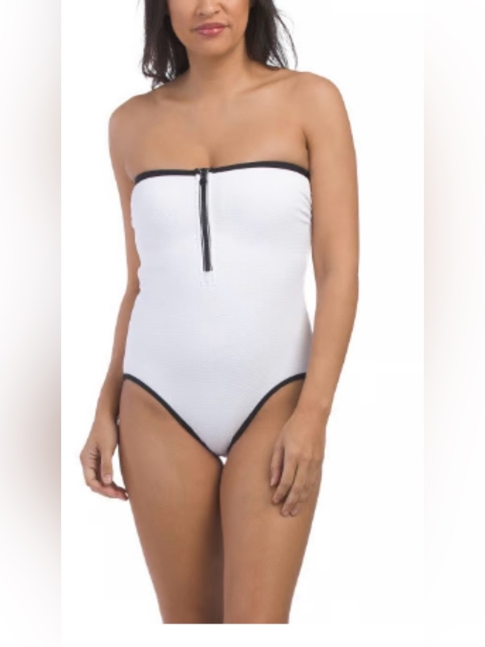 NWT TOMMY BAHAMA Island Cays Cabana Quarter Zip One-piece Swimsuit- size 10